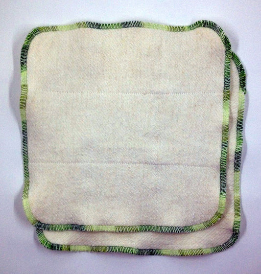 Two 8x8 hemp dishcloths