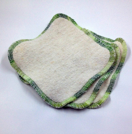 Three 5x5 hemp dishcloths