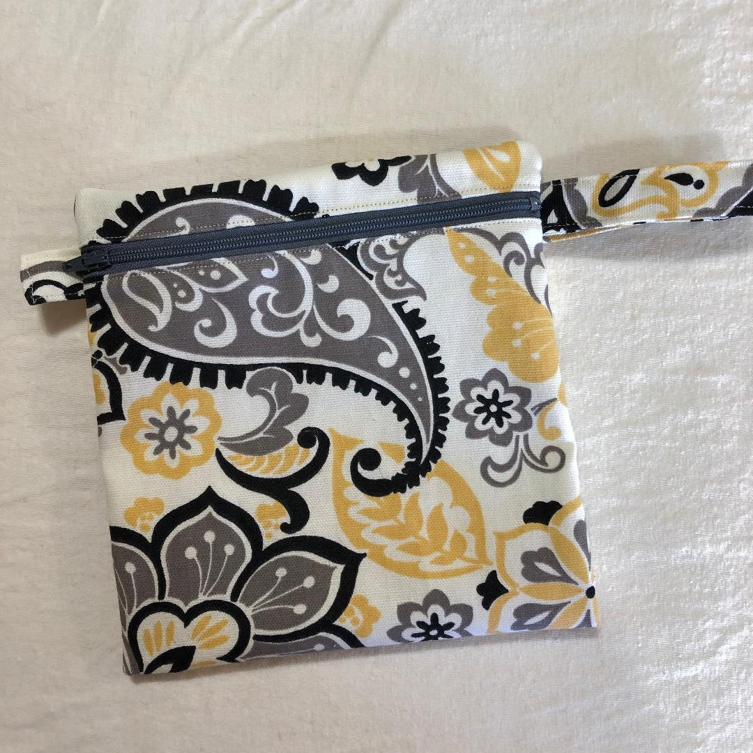 Hanky bag - yellow paisley